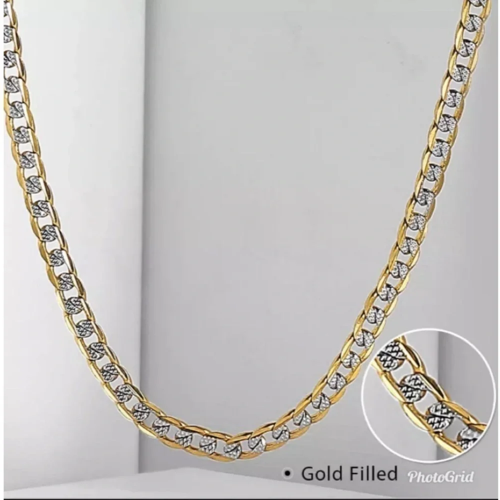 Gold and Silver Plated Link Chain Necklace